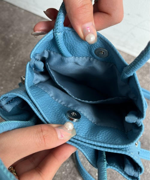 prose verse（プロズヴェール）の「ナノ/2wayミニショルダーバッグ（ショルダーバッグ・レディース・ブラック/アイボリー/ブルー/シルバー・ﾌﾘ-）」の8枚目の写真