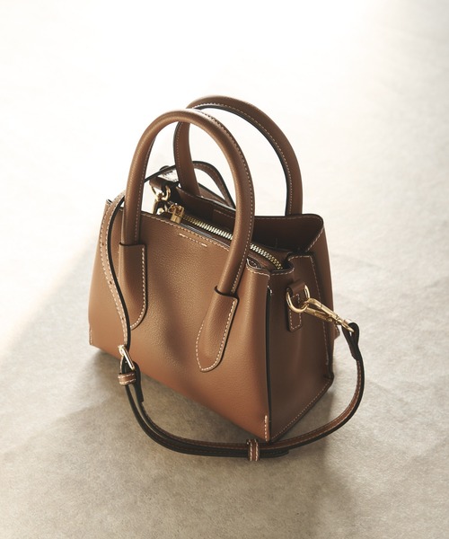 un dix cors(アンディコール)の「ダブルハンドルミニショルダーバッグ(ショルダーバッグ・レディース・キャメル/ブラウン/グリーン・FREE)」の5枚目の写真
