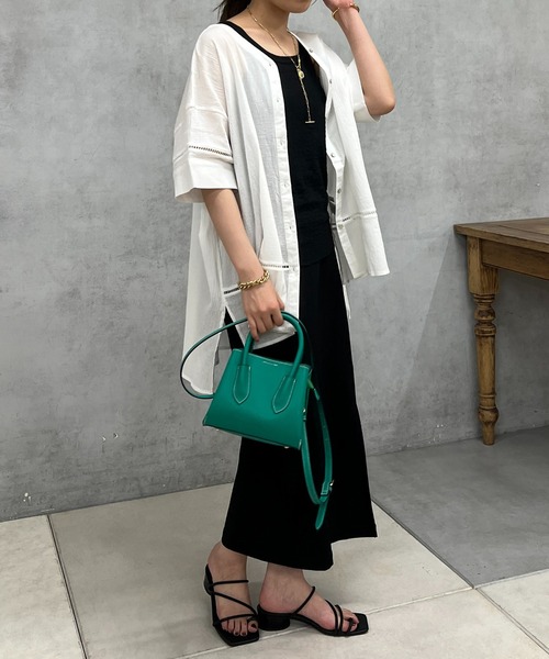 un dix cors(アンディコール)の「ダブルハンドルミニショルダーバッグ(ショルダーバッグ・レディース・キャメル/ブラウン/グリーン・FREE)」の15枚目の写真