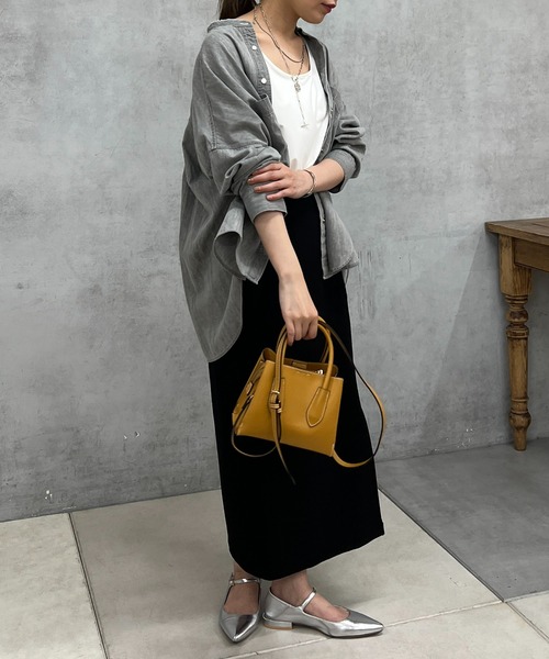 un dix cors(アンディコール)の「ダブルハンドルミニショルダーバッグ(ショルダーバッグ・レディース・キャメル/ブラウン/グリーン・FREE)」の19枚目の写真