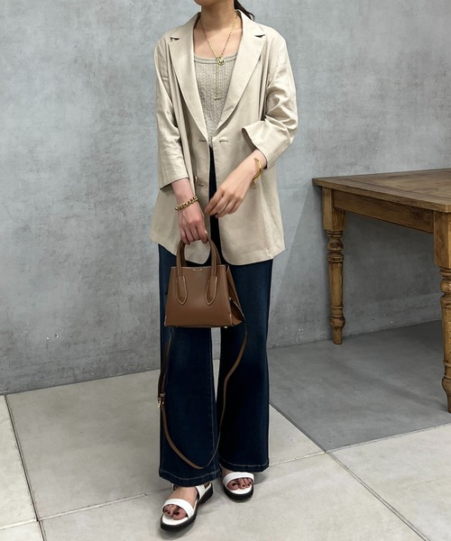 un dix cors(アンディコール)の「ダブルハンドルミニショルダーバッグ(ショルダーバッグ・レディース・キャメル/ブラウン/グリーン・FREE)」の12枚目の写真