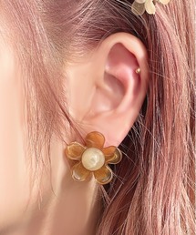 apres jour | 【apres jour×ARIAZ】アクリルフラワーピアス(ピアス（両耳用）)