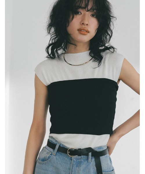 Re:EDIT（リエディ）の「[2023 SUMMER COLLECTION]フライスチューブトップ（チューブトップ・レディース・ブラック・MEDIUM）」の9枚目の写真