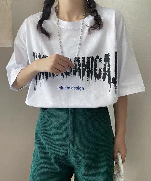 Sibra（シブラ）の「ロゴプリントTシャツ（Tシャツ/カットソー・レディース・ブラック/ホワイト・M）」の3枚目の写真