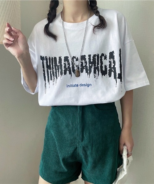 Sibra（シブラ）の「ロゴプリントTシャツ（Tシャツ/カットソー・レディース・ブラック/ホワイト・M）」の4枚目の写真