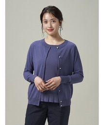 Perfect Suit FActory | アイレット　ニットカーディガン　ブルー/ベージュ(カーディガン/ボレロ)