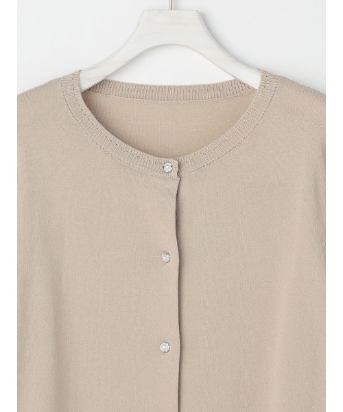 Perfect Suit FActory（パーフェクトスーツファクトリー）の「アイレット　ニットカーディガン　ブルー/ベージュ（カーディガン/ボレロ・レディース・ブルー/ベージュ・M/L/S）」の5枚目の写真