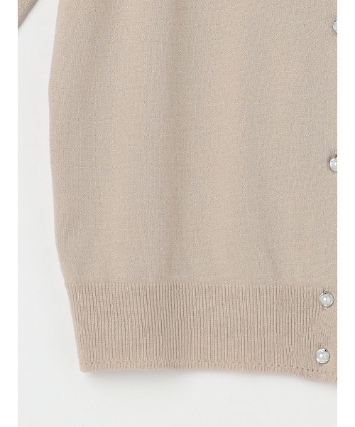 Perfect Suit FActory（パーフェクトスーツファクトリー）の「アイレット　ニットカーディガン　ブルー/ベージュ（カーディガン/ボレロ・レディース・ブルー/ベージュ・M/L/S）」の7枚目の写真