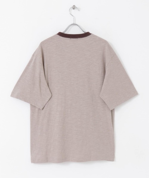 ITEMS URBANRESEARCH（アイテムズ アーバンリサーチ）の「リブ配色 ロゴプリント スラブTシャツ（Tシャツ/カットソー・メンズ・チャコールグレー/オフホワイト/グレー系その他・LARGE/MEDIUM）」の15枚目の写真