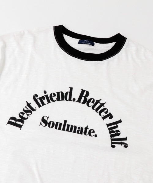 ITEMS URBANRESEARCH（アイテムズ アーバンリサーチ）の「リブ配色 ロゴプリント スラブTシャツ（Tシャツ/カットソー・メンズ・チャコールグレー/オフホワイト/グレー系その他・LARGE/MEDIUM）」の17枚目の写真