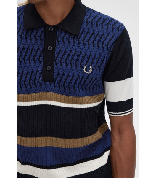 FRED PERRY フレッドペリー Argyle Panel Knitted FRED PERRY（フレッドペリー）の「Argyle Panel Knitted Shirt