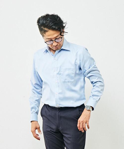 MEN'S MELROSE(メンズメルローズ)の「ワイドカラードレスシャツ(シャツ/ブラウス・メンズ・ホワイト/ピンクベージュ/サックスブルー/ブルー・2/3/4/5)」の3枚目の写真