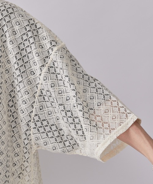 Lui's（ルイス）の「6分袖クロシェ編みプルオーバー（Tシャツ/カットソー・メンズ・ブラック/ホワイト系その他・FREE）」の13枚目の写真