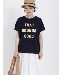 Samansa Mos2 | 【オーガニックコットン】ロゴプリントTシャツ(Tシャツ/カットソー)