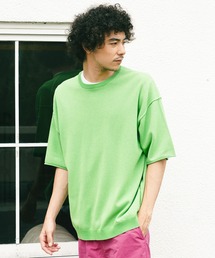 メランジトーンサマーニットTシャツ