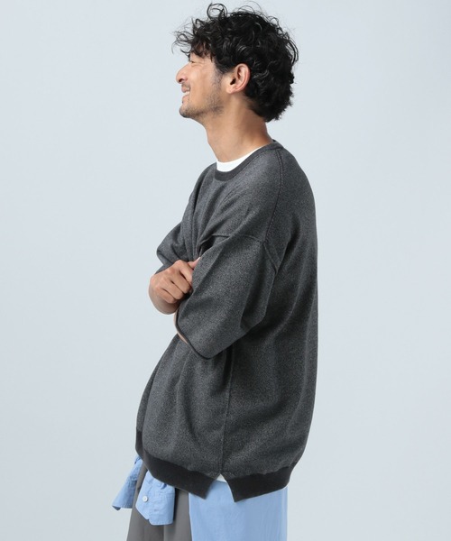 BAYFLOW(ベイフロー)の「メランジトーンサマーニットTシャツ(ニット/セーター・メンズ・ライトブルー/ライトグリーン/チャコール・MEDIUM/LARGE)」の4枚目の写真