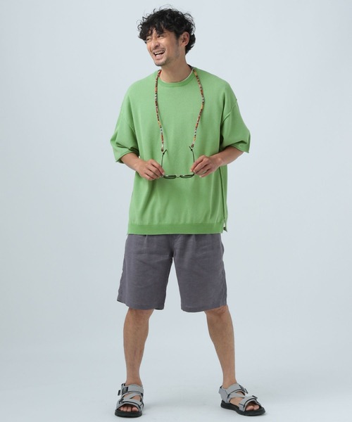 BAYFLOW(ベイフロー)の「メランジトーンサマーニットTシャツ(ニット/セーター・メンズ・ライトブルー/ライトグリーン/チャコール・MEDIUM/LARGE)」の9枚目の写真