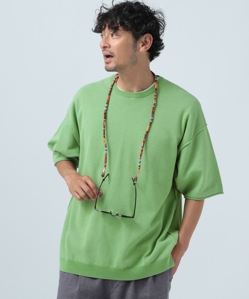BAYFLOW(ベイフロー)の「メランジトーンサマーニットTシャツ(ニット/セーター・メンズ・ライトブルー/ライトグリーン/チャコール・MEDIUM/LARGE)」の13枚目の写真