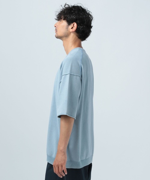 BAYFLOW(ベイフロー)の「メランジトーンサマーニットTシャツ(ニット/セーター・メンズ・ライトブルー/ライトグリーン/チャコール・MEDIUM/LARGE)」の11枚目の写真