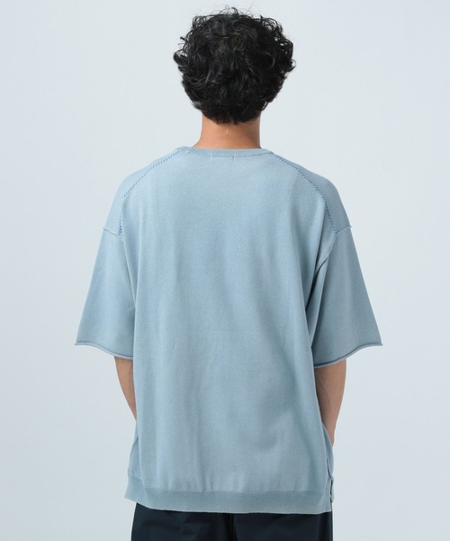 BAYFLOW(ベイフロー)の「メランジトーンサマーニットTシャツ(ニット/セーター・メンズ・ライトブルー/ライトグリーン/チャコール・MEDIUM/LARGE)」の7枚目の写真