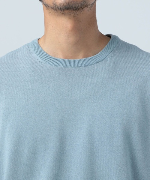 BAYFLOW(ベイフロー)の「メランジトーンサマーニットTシャツ(ニット/セーター・メンズ・ライトブルー/ライトグリーン/チャコール・MEDIUM/LARGE)」の5枚目の写真