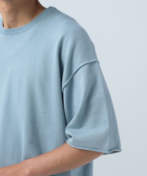 BAYFLOW(ベイフロー)の「メランジトーンサマーニットTシャツ(ニット/セーター・メンズ・ライトブルー/ライトグリーン/チャコール・MEDIUM/LARGE)」の10枚目の写真