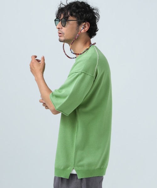 BAYFLOW(ベイフロー)の「メランジトーンサマーニットTシャツ(ニット/セーター・メンズ・ライトブルー/ライトグリーン/チャコール・MEDIUM/LARGE)」の22枚目の写真