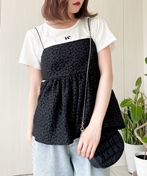 Heather（ヘザー）の「フロントロゴ刺繍TEE　966146（Tシャツ/カットソー・レディース・オフホワイト/ブラック/パープル・FREE）」の14枚目の写真