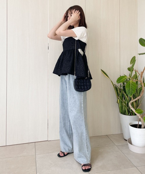 Heather（ヘザー）の「フロントロゴ刺繍TEE　966146（Tシャツ/カットソー・レディース・オフホワイト/ブラック/パープル・FREE）」の20枚目の写真