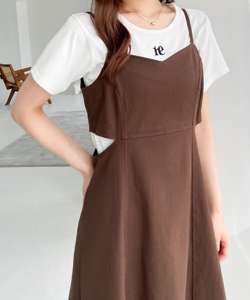 Heather（ヘザー）の「フロントロゴ刺繍TEE　966146（Tシャツ/カットソー・レディース・オフホワイト/ブラック/パープル・FREE）」の5枚目の写真