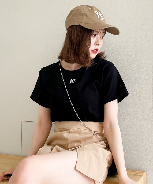 Heather（ヘザー）の「フロントロゴ刺繍TEE　966146（Tシャツ/カットソー・レディース・オフホワイト/ブラック/パープル・FREE）」の21枚目の写真