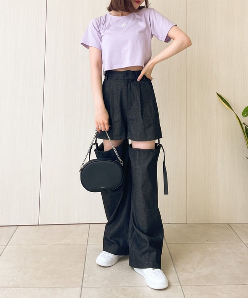 Heather（ヘザー）の「フロントロゴ刺繍TEE　966146（Tシャツ/カットソー・レディース・オフホワイト/ブラック/パープル・FREE）」の22枚目の写真