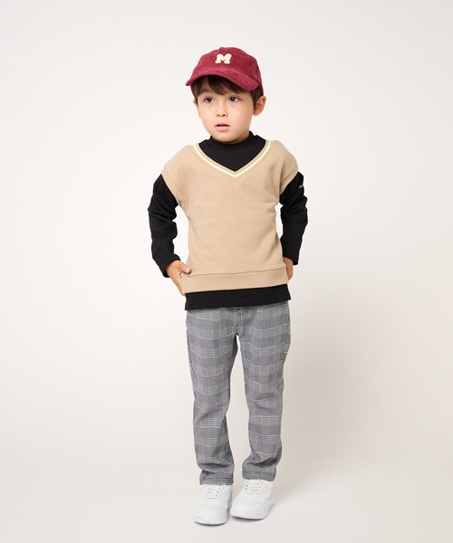 Moujonjon（ムージョンジョン）の「のびのびツイルチェック柄パンツ（その他パンツ・キッズ・ブラック/ネイビー・120/110/100/140/90/130）」の11枚目の写真