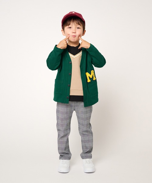 Moujonjon（ムージョンジョン）の「のびのびツイルチェック柄パンツ（その他パンツ・キッズ・ブラック/ネイビー・120/110/100/140/90/130）」の12枚目の写真