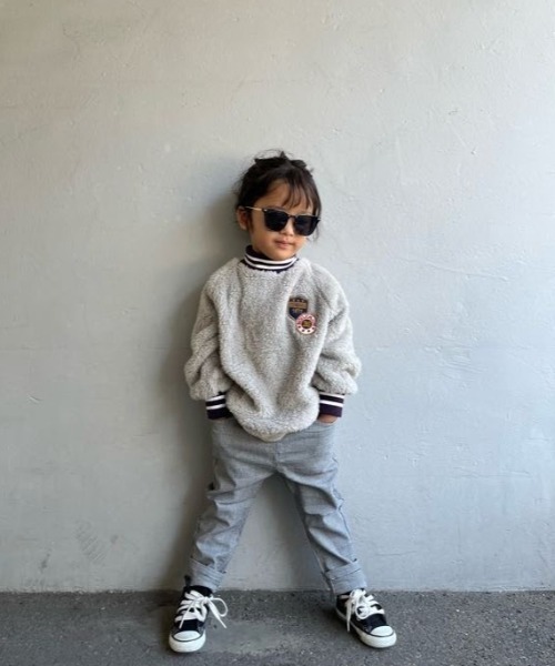 Moujonjon（ムージョンジョン）の「のびのびツイルチェック柄パンツ（その他パンツ・キッズ・ブラック/ネイビー・120/110/100/140/90/130）」の22枚目の写真