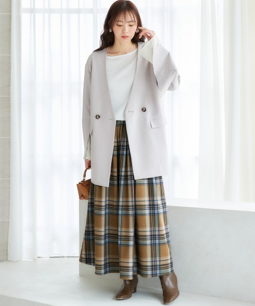 miclat（ミクラ）の「大きいサイズ　大判チェックフレアスカート　miclat（スカート・レディース・ブラウン系/グレー系・L/LL/3L/4L/5L）」の22枚目の写真