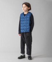 TAION（タイオン）の「【 TAION / タイオン 】 キッズ Vネックボタンダウンベスト KIDS V NECK BUTTON DOWN VEST <BASIC> TAION-K001 ICQ（ダウンベスト・キッズ）」