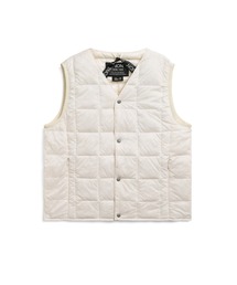 TAION | 【 TAION / タイオン 】 キッズ Vネックボタンダウンベスト KIDS V NECK BUTTON DOWN VEST <BASIC> TAION-K001 ICQ(ダウンベスト)