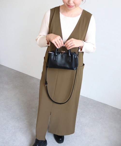 MIAN (ミアン)の「ウォレットショルダーバッグ(ショルダーバッグ・レディース・ブラック/グレイッシュベージュ/マスタード/ピンク・FREE)」の7枚目の写真