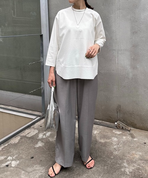 COLLAGE GALLARDAGALANTE　裾シアーロンT ホワイト セール】C′NOTE/ 裾シアーロンT（Tシャツ/カットソー）｜COLLAGE
