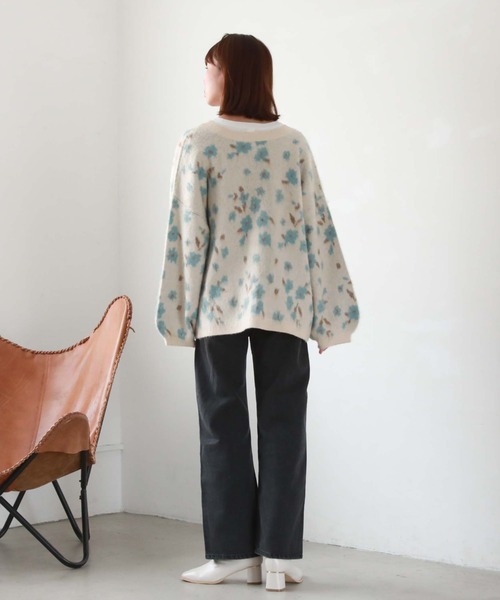 archives（アルシーヴ）の「フラワーＪＱブラッシュニットカーディガン（カーディガン/ボレロ・レディース・サックスブルー/ピンク/ブルーグレー・MEDIUM）」の20枚目の写真