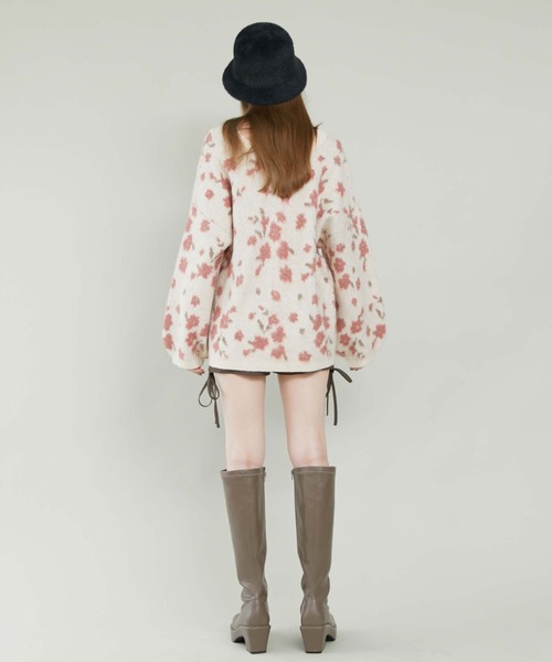 archives（アルシーヴ）の「フラワーＪＱブラッシュニットカーディガン（カーディガン/ボレロ・レディース・サックスブルー/ピンク/ブルーグレー・MEDIUM）」の14枚目の写真