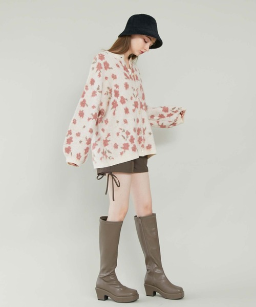 archives（アルシーヴ）の「フラワーＪＱブラッシュニットカーディガン（カーディガン/ボレロ・レディース・サックスブルー/ピンク/ブルーグレー・MEDIUM）」の13枚目の写真