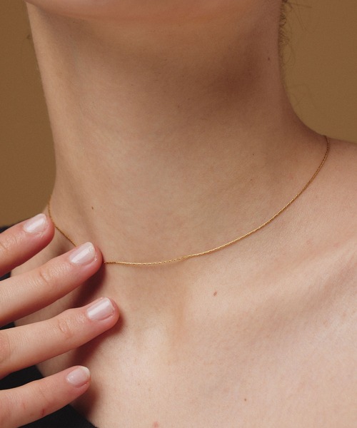 CENE（セネ）の「【CENE】セネ/0.6mmチェーンネックレス/34cm（ネックレス・レディース・ゴールド/シルバー/ピンクゴールド・FREE）」の8枚目の写真