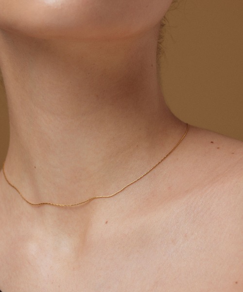 CENE（セネ）の「【CENE】セネ/0.6mmチェーンネックレス/34cm（ネックレス・レディース・ゴールド/シルバー/ピンクゴールド・FREE）」の7枚目の写真