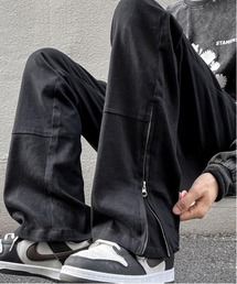 Burner | 【OKUOKU 0909】ジップデザイン ストレートパンツ oku-bottom-703936958365-36(その他パンツ)