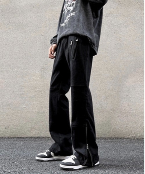 Burner（バーナー）の「【OKUOKU　0909】ジップデザイン　ストレートパンツ　oku-bottom-703936958365-36（その他パンツ・メンズ・ブラック・M/S/L）」の5枚目の写真