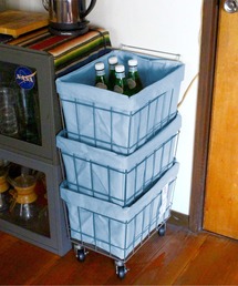 WIRE ARTS & PRO.（ワイヤーアーツアンドプロ）の「.ブリッド デニム ランドリーバスケット 収納 / BRID DENIM STACKING  BASKET with CASTER［03］（収納グッズ・メンズ）」