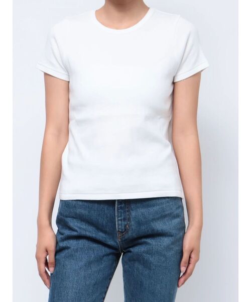 Ungrid（アングリッド）の「カラーフィットTee（Tシャツ/カットソー・レディース・レッド/ピンク/オフホワイト/ブラック・FREE）」の2枚目の写真