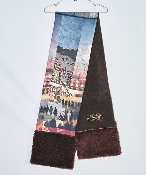 N'enuphar オレリーマティゴ 遠い昔のヴェニス 刺繍柄マフラー
